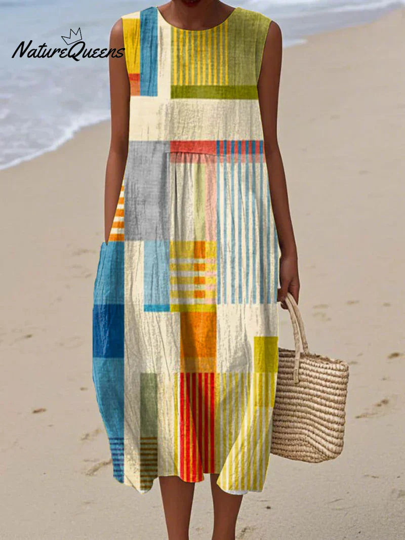 Poppy | Vestido Moderno de Patchwork