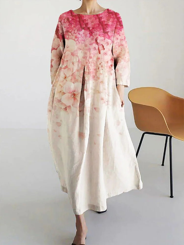 IVY - VESTIDO MAXI CON ESTAMPADO NATURAL
