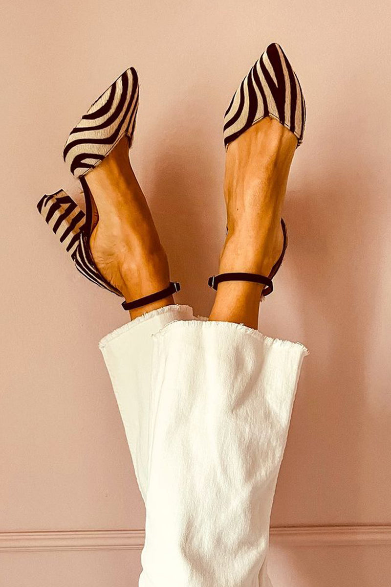 Zebrina™ | Sandales à talons moyens et rayures zèbre