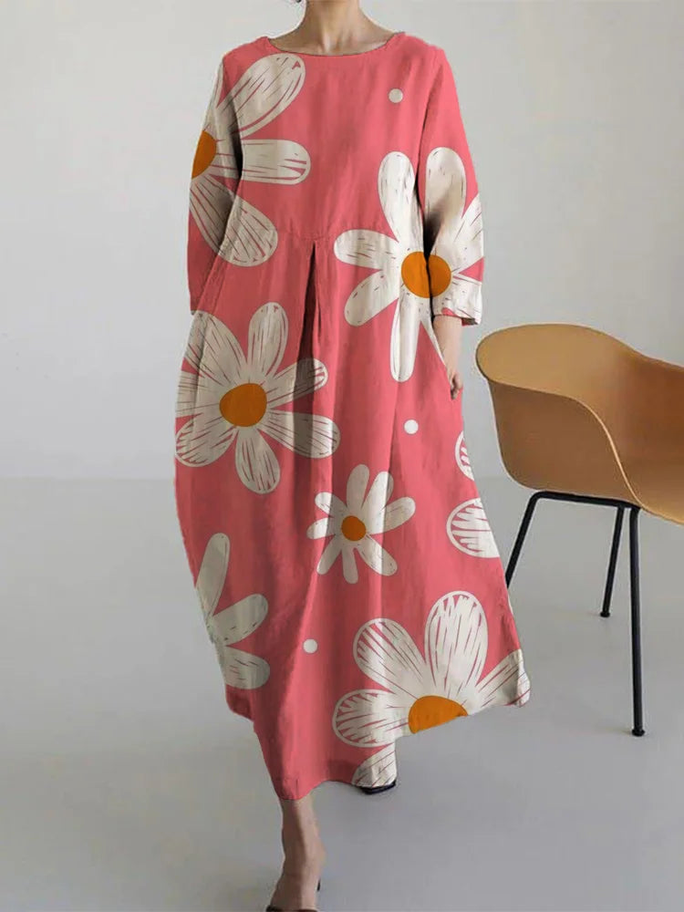 LOÏS - VESTIDO LIGERO DE FLORES CON MANGAS CORTAS