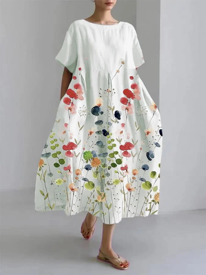 AMELIA - VESTIDO CASUAL DE FLORES DE PRIMAVERA