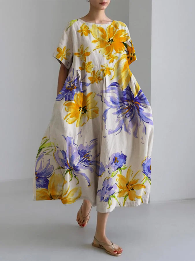 GRACE - VESTIDO MAXI DE FLORES ELEGANTE