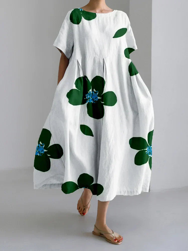 LANA - VESTIDO MIDI BOTÁNICO FLUIDO