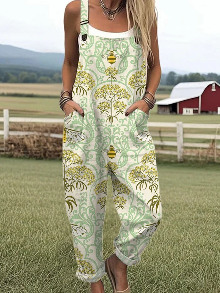 Mono Floral Vintage Pierna Ancha