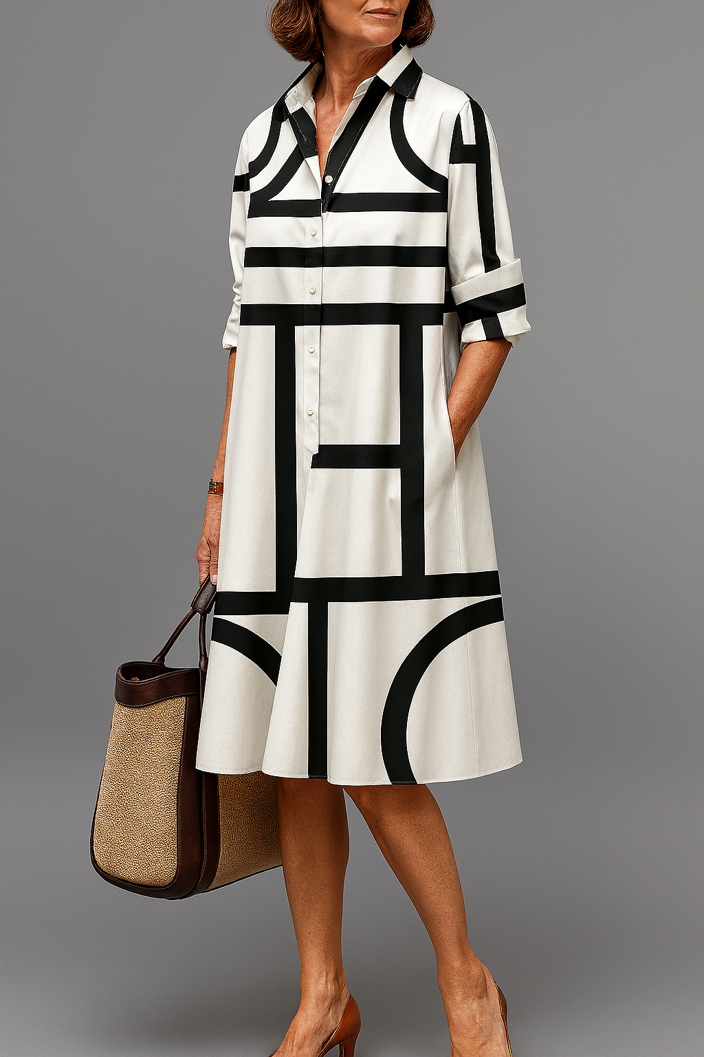 Brigitte - Vestido Midi Lujo para una Elegancia Sin Esfuerzo