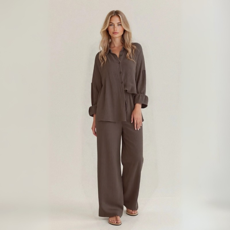 Selma | Camisa y pantalones de lino natural