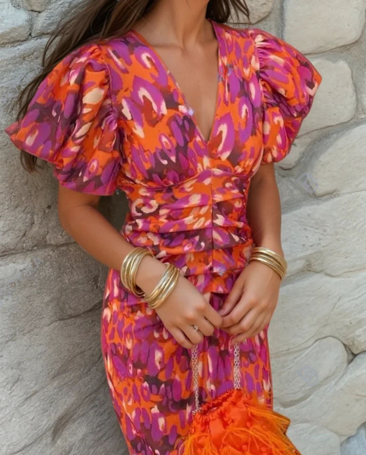 Carole | Vestido Fiesta Vibrante con Detalles Espectaculares