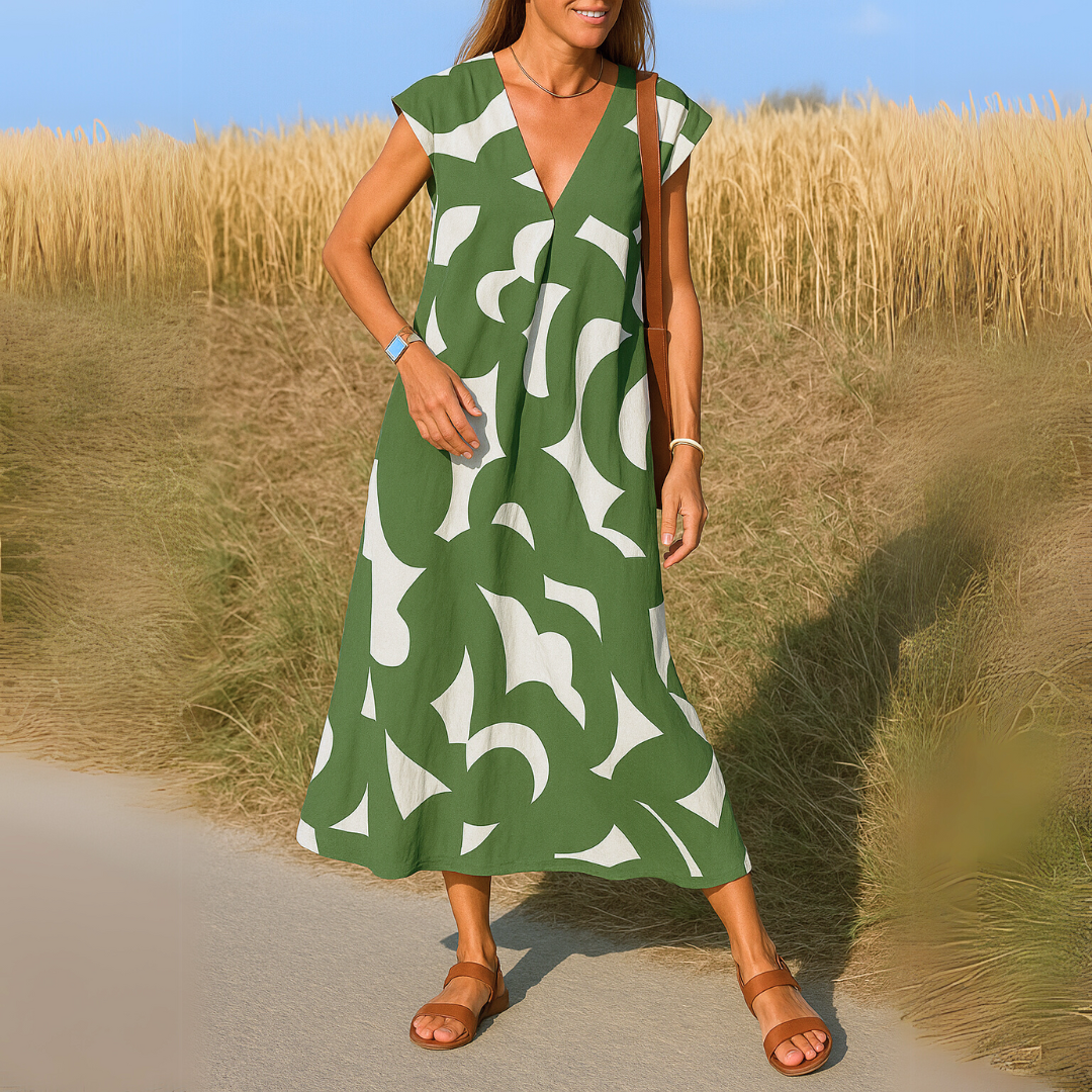 Valérie | Vestido Fluido con Escote en V
