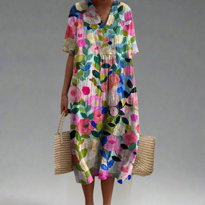 Bente | Robe Vintage à Fleurs