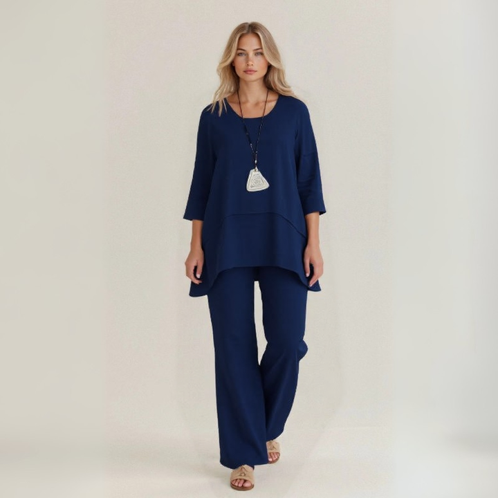 Eva | Conjunto de verano ligero en acabado de lino natural