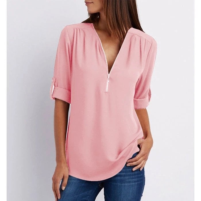 Gwen | Blusa con Cremallera Chic