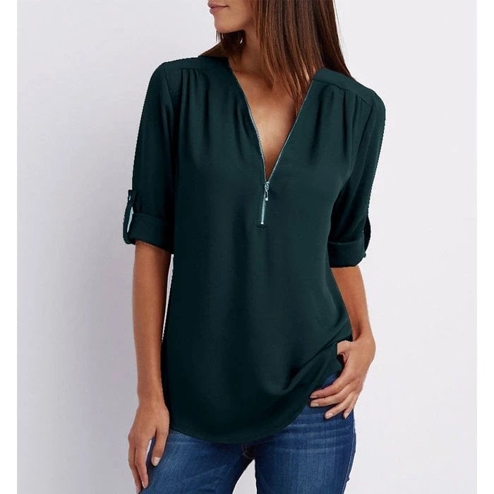 Gwen | Blusa con Cremallera Chic