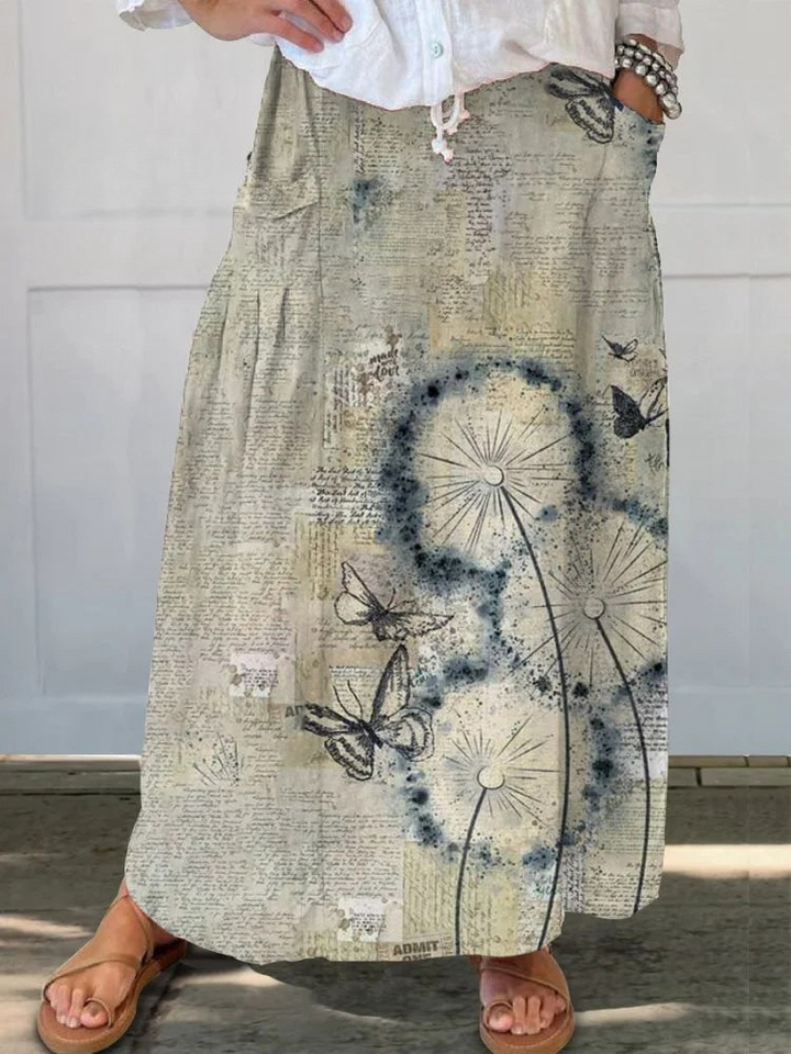 Pradera | Falda de bolsillo de flores silvestres