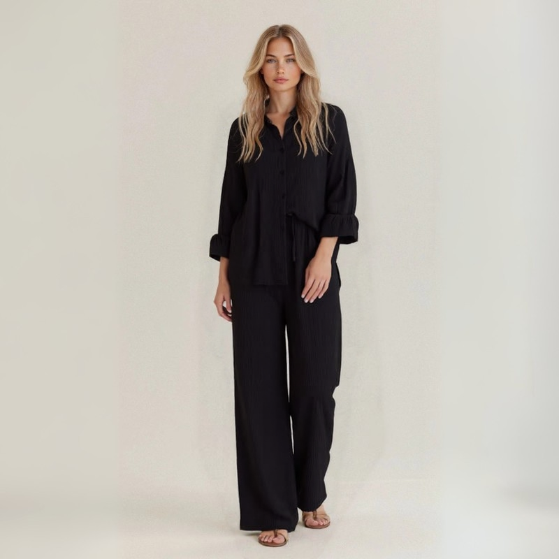 Selma | Camisa y pantalones de lino natural
