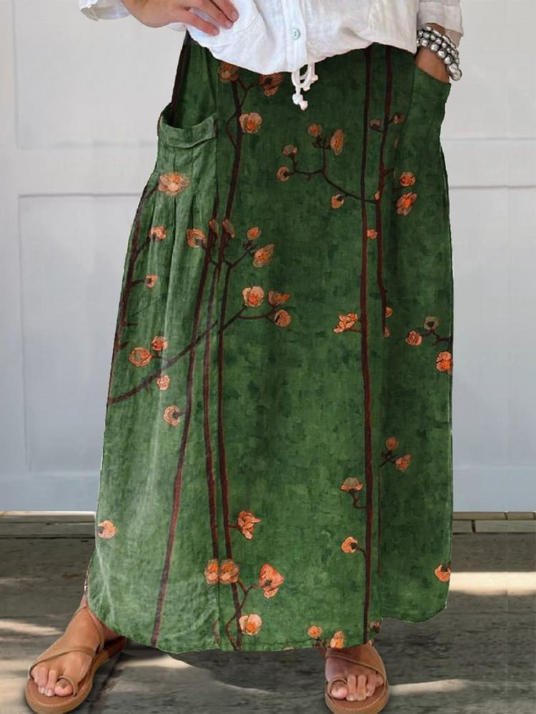 Pradera | Falda de bolsillo de flores silvestres