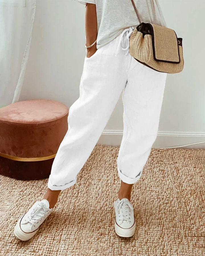 Pantalón de Lino Anti-Transpiración Casual y Elegante