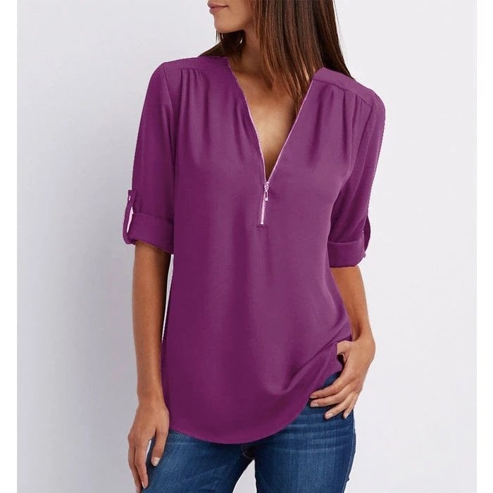 Gwen | Blusa con Cremallera Chic