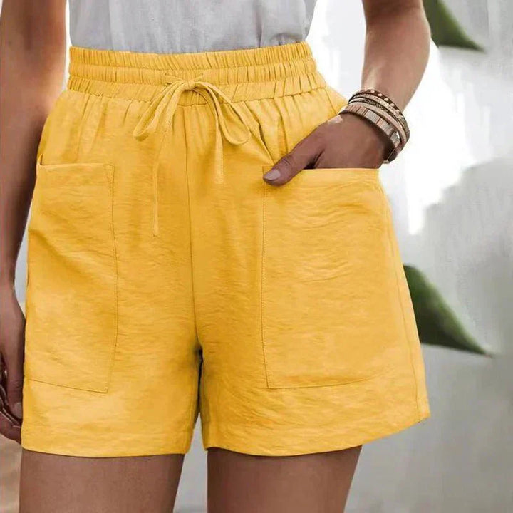 Alani | Pantalones Cortos de Mezcla de Lino Sin Esfuerzo