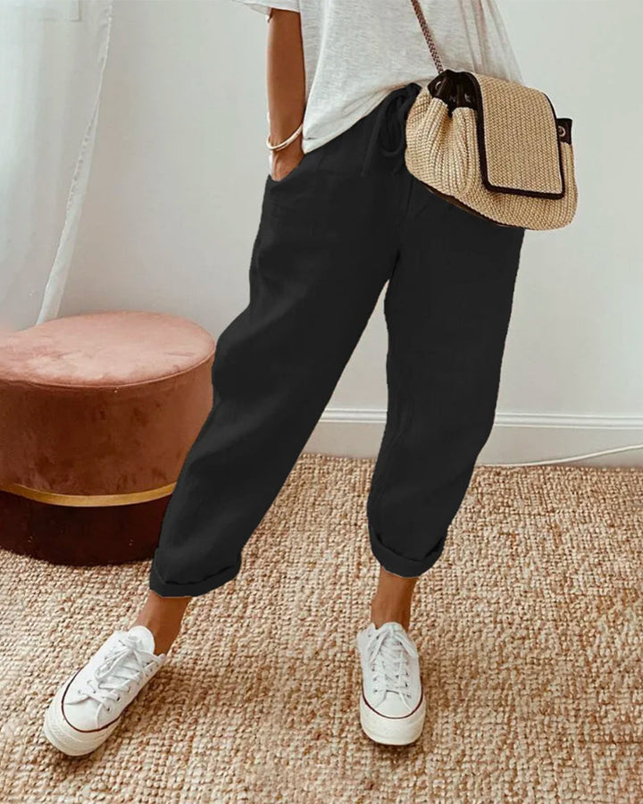 Pantalón de Lino Anti-Transpiración Casual y Elegante