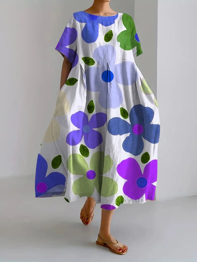 FLORENCIA - VESTIDO CON IMPRESIÓN BOTÁNICA DE FLORES