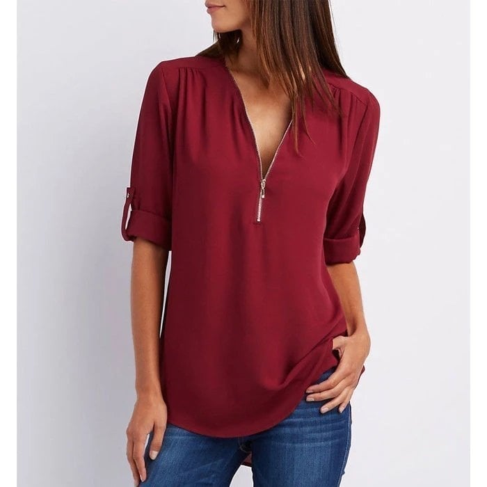 Gwen | Blusa con Cremallera Chic