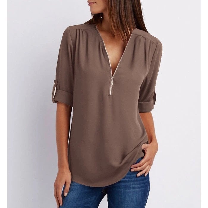 Gwen | Blusa con Cremallera Chic