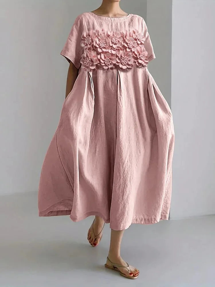 CLARA - VESTIDO DE FLORES CON BORDES