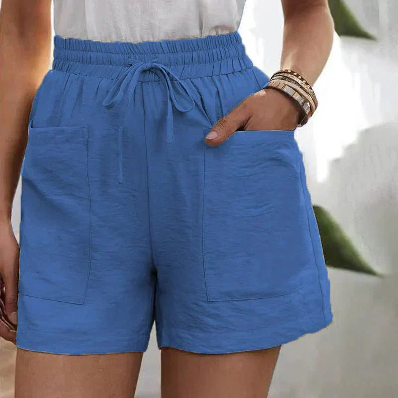 Alani | Pantalones Cortos de Mezcla de Lino Sin Esfuerzo