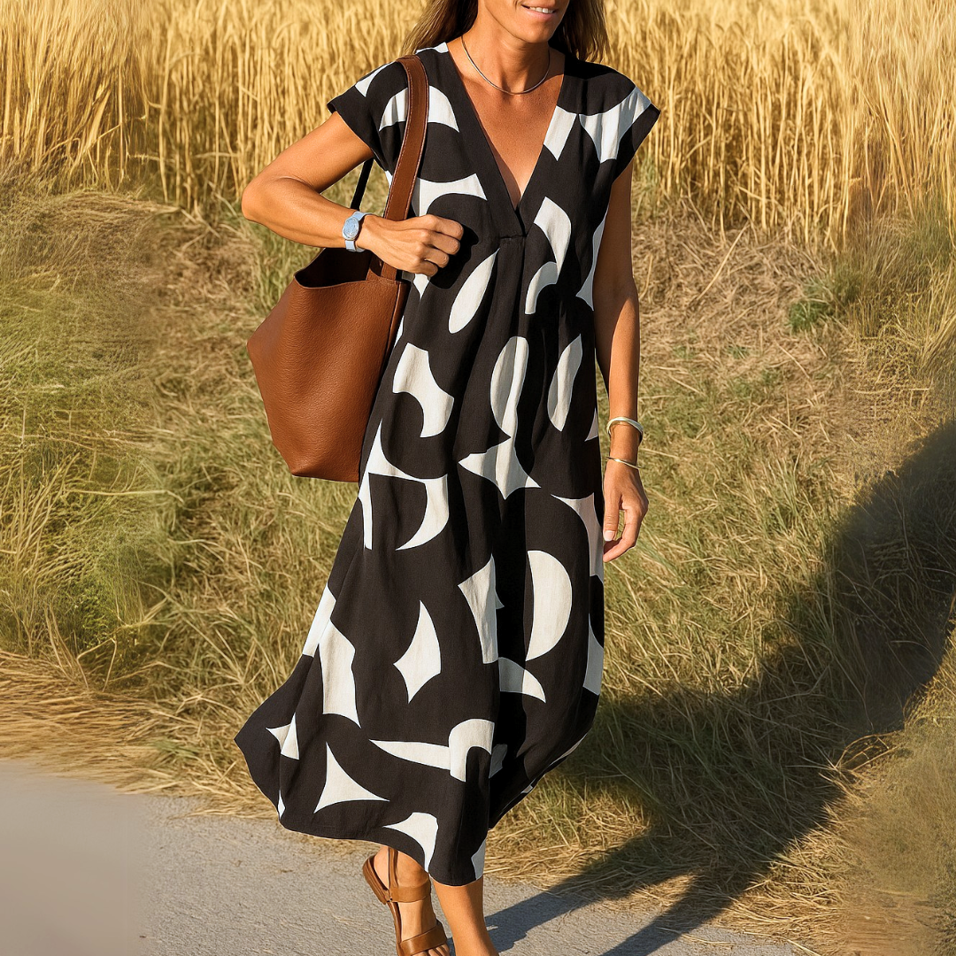 Valérie | Vestido Fluido con Escote en V