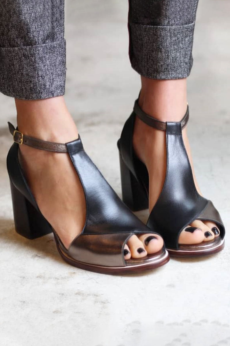 Nadaria | Sandales peep toe à talon bloc
