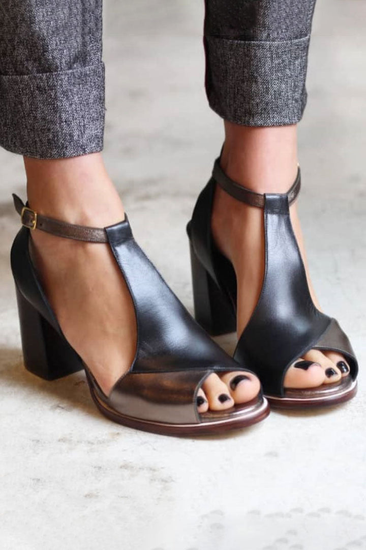 Nadaria | Sandales peep toe à talon bloc