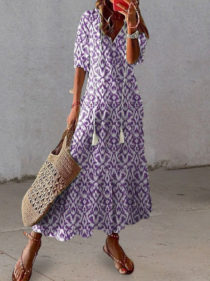 Sophia - Vestido de Verano Boho Vintage con Escote en V