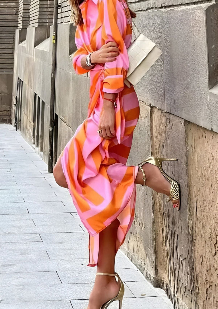 Olivia - Vestido Camisero con Cintura Ajustada