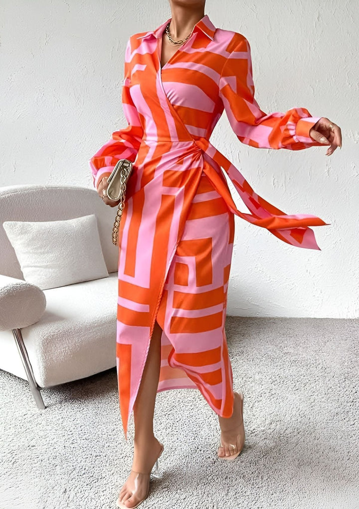 Olivia - Vestido Camisero con Cintura Ajustada