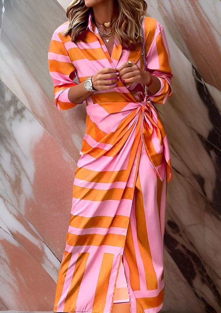 Olivia - Vestido Camisero con Cintura Ajustada