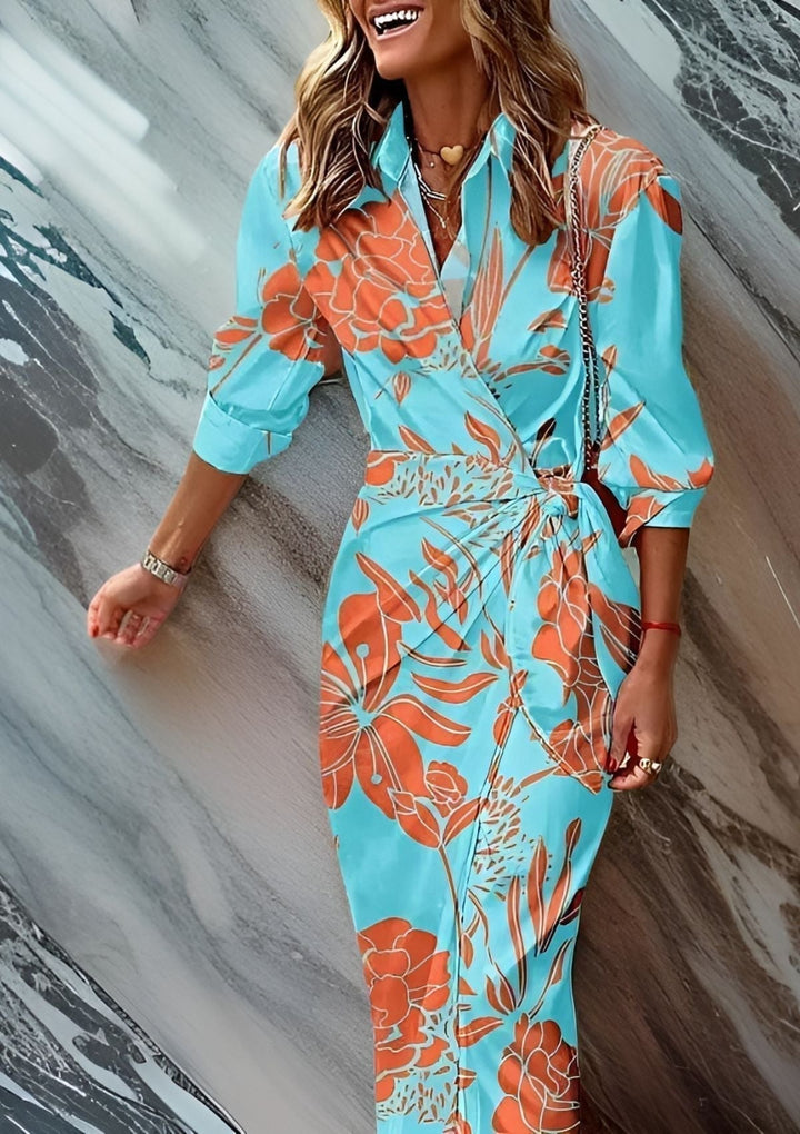 Olivia - Vestido Camisero con Cintura Ajustada