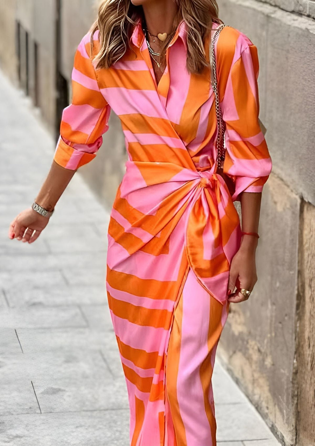 Olivia - Vestido Camisero con Cintura Ajustada