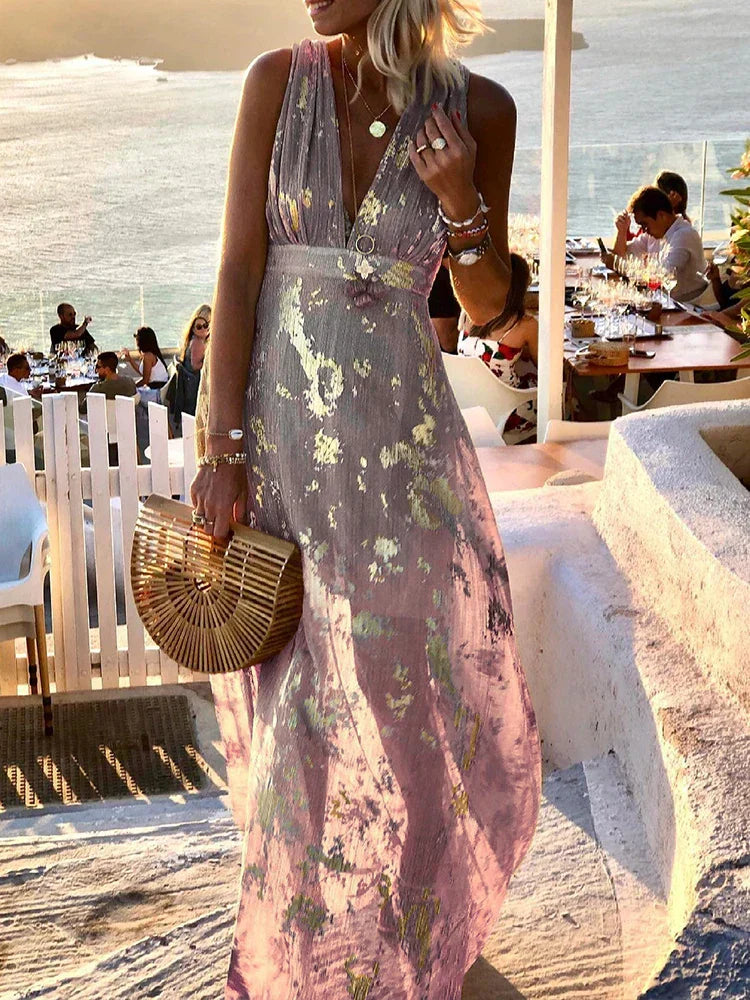 Amy | Vestido Maxi Floral Elegante