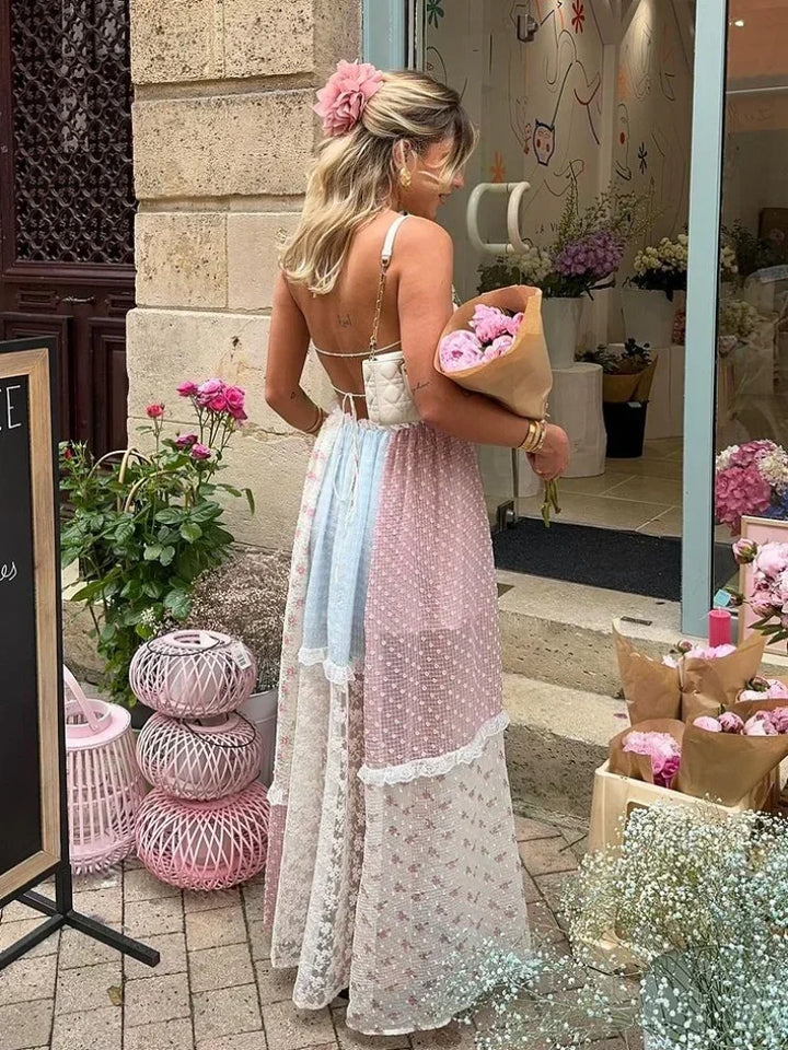 Viviana™ | Vestido Patchwork con Tirantes