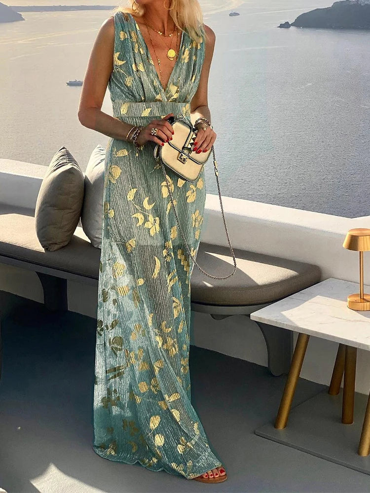Amy | Vestido Maxi Floral Elegante