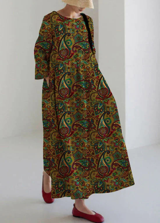 NOVA - VESTIDO CON GRAN PATRÓN FLORAL