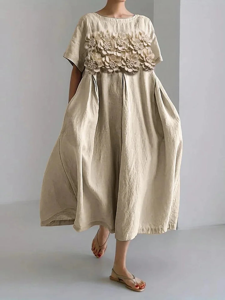 CLARA - VESTIDO DE FLORES CON BORDES