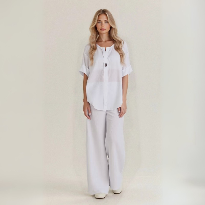 Maren Holm | Conjunto Amanda en acabado de lino y algodón
