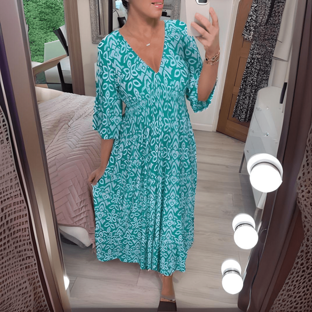 Amara | Vestido Impreso Boho Chic