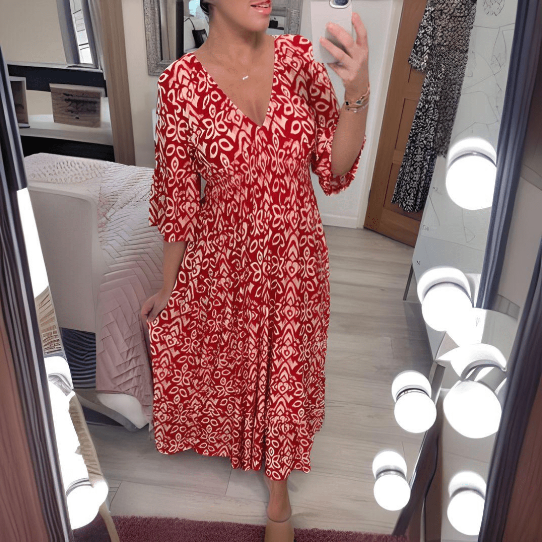 Amara | Vestido Impreso Boho Chic
