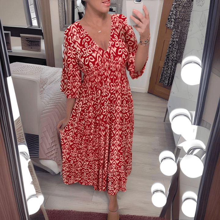 Amara | Vestido Impreso Boho Chic