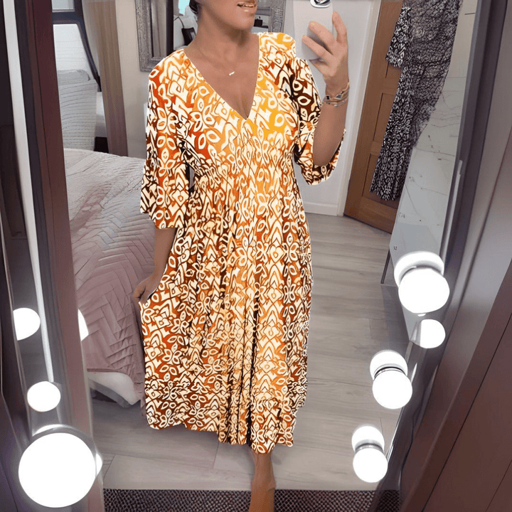 Amara | Vestido Impreso Boho Chic