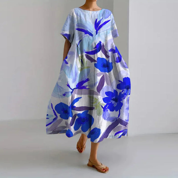 ISLA - VESTIDO CON PATRÓN FLORAL Y ESCOTE EN V