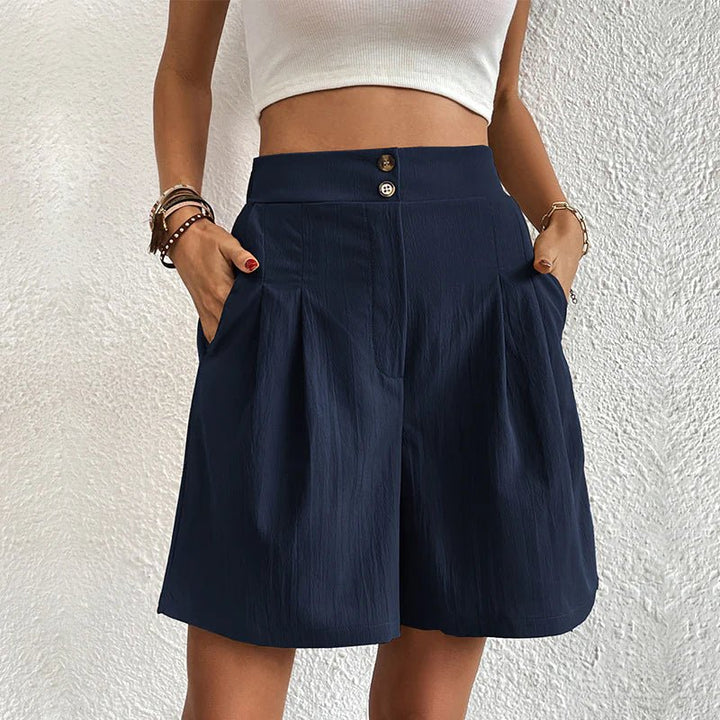 Chelsie | Pantalones Cortos de Cintura Alta