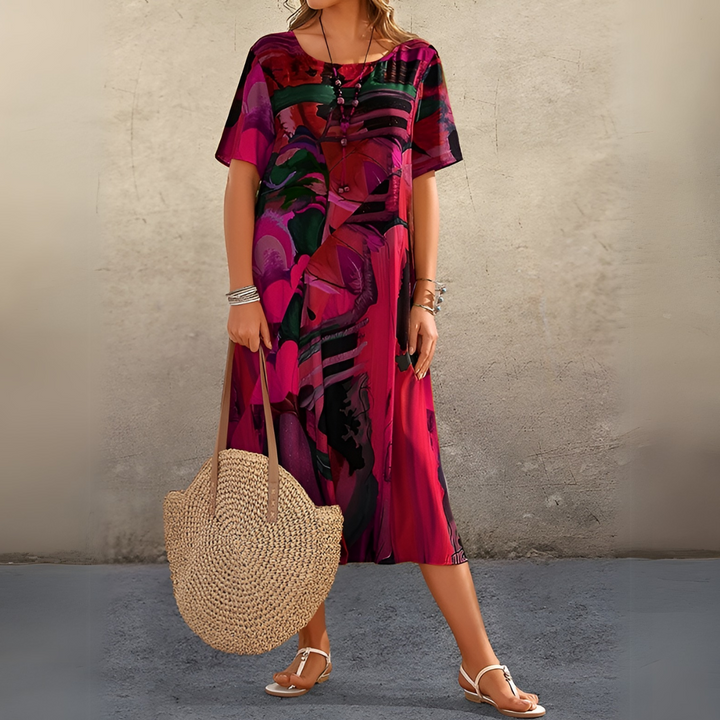Joelle | Vestido Floral Fluido y Elegante